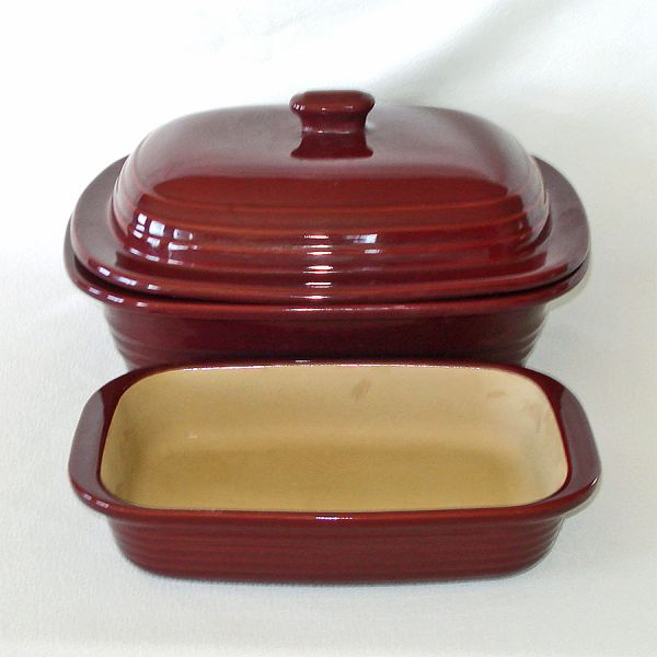 Pampered Chef 3 Qt Stoneware Deep Covered Baker Plus 1 Qt Pan #2