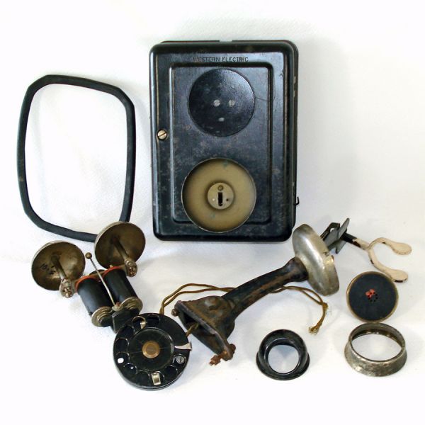 Lot Old and Antique Telephone Parts for Restoration