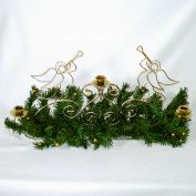 Brass Angels Pine Boughs Christmas Mantle Candelabra Clearance
