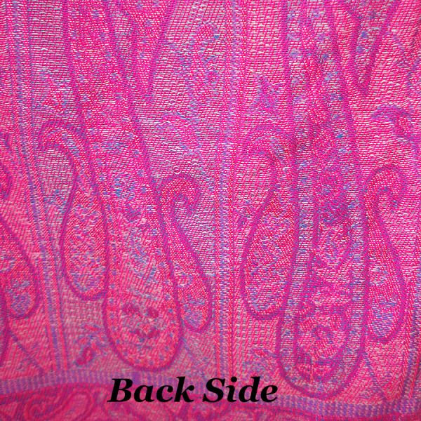 Hot Pink Paisley Pashmina Shawl Scarf #4