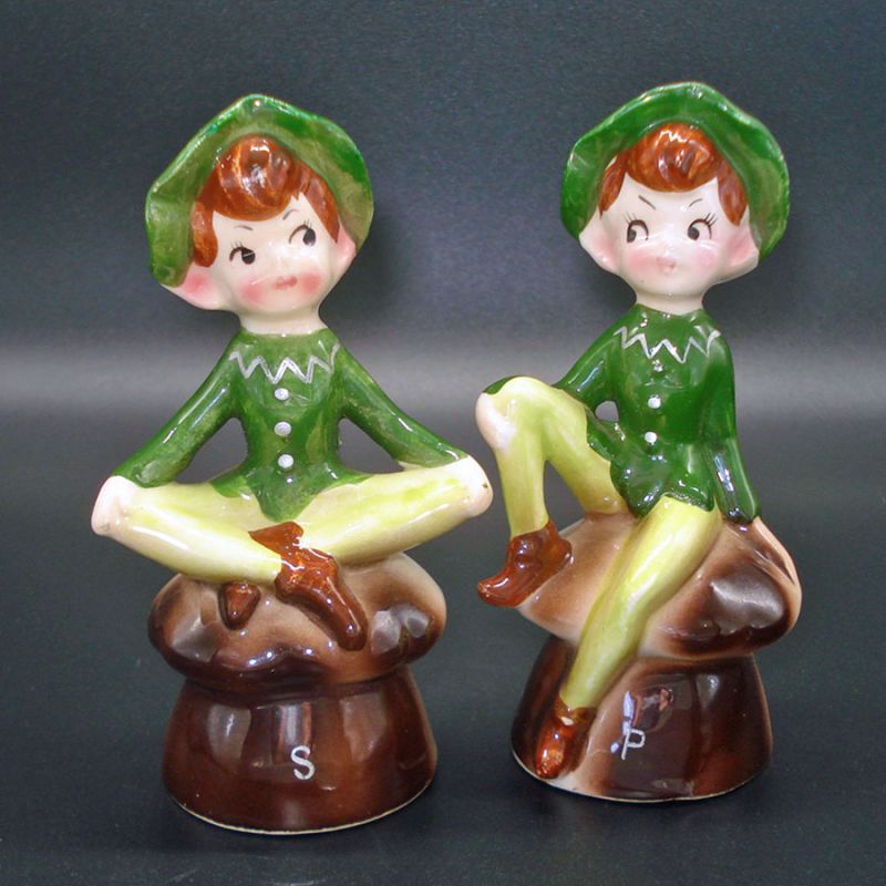 Vintage Pixie Salt and Pepper Shakers