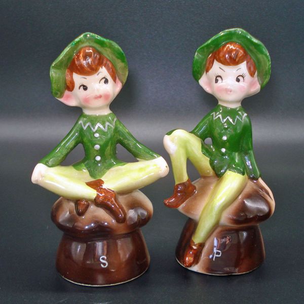 Enesco Kitchen Pixie Salt Pepper Shakers, Candle Holder #2