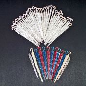 Clear and Colored Plastic Icicles 1950s Christmas Ornaments