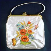 JR Florida Vinyl Covered Applique Flower Purse Clearance