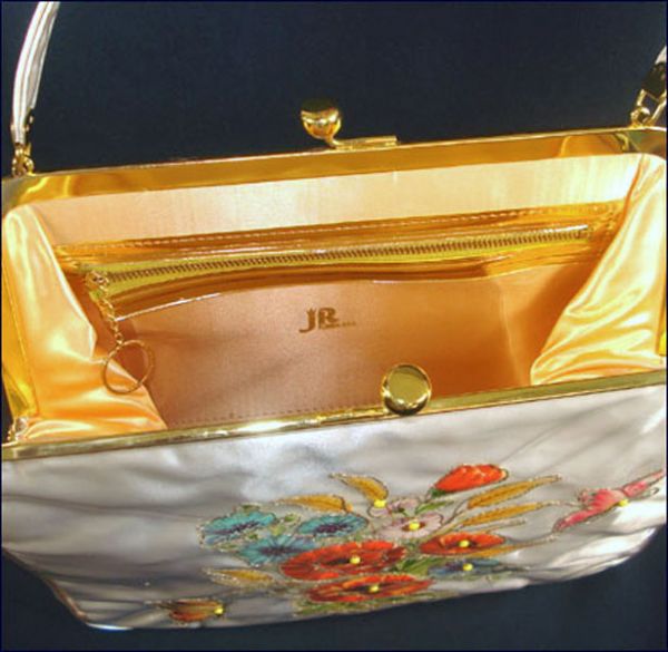 JR Florida Vinyl Covered Applique Flower Purse Clearance #3