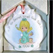 Precious Moments 1994 Porcelain Bisque Christmas Ornament Mint in Box
