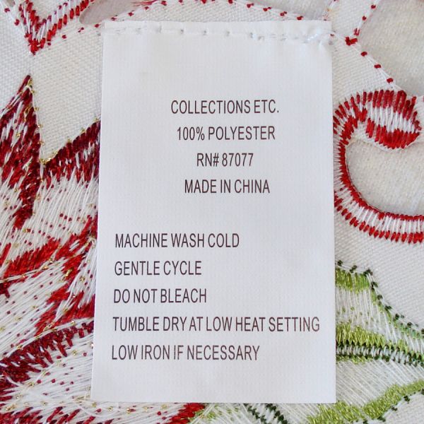 Embroidered Cutwork Christmas Poinsettia Doilies #3