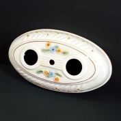 Porcelier Double Socket Oval Light Fixture Flush Mount Clearance