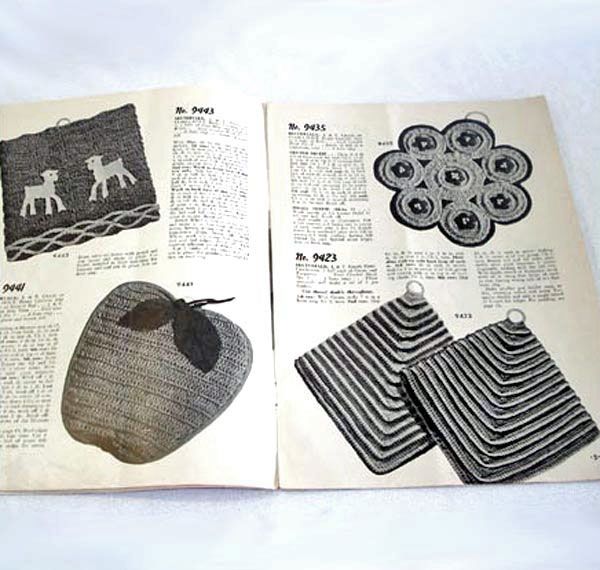 Pot Holders 1945 Spool Cotton Crochet Pattern Booklet #2