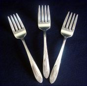 Princess Royal National Silver Silverplate 3 Salad Forks Clearance