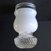 Curvy Jar Shape Glass Light Shade 4 inch Fitter