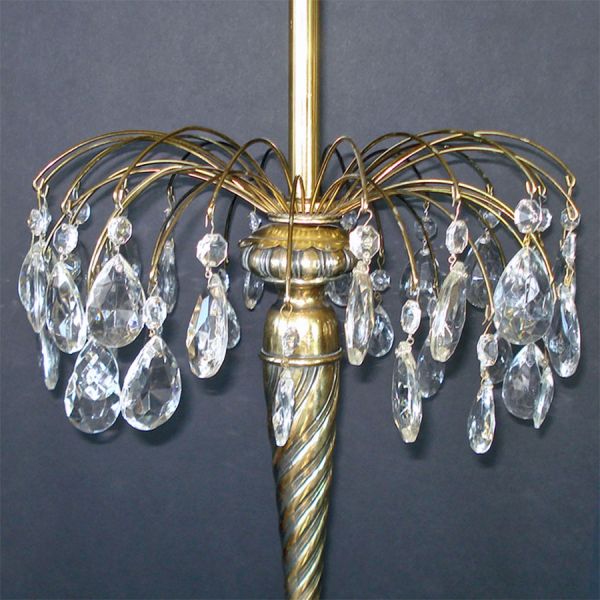 Waterfall Canopy Lamp Fitting With 36 Crystal Prisms Clearance