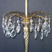 Waterfall Canopy Lamp Fitting With 36 Crystal Prisms Clearance
