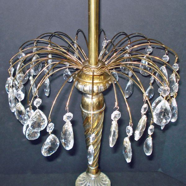 Waterfall Canopy Lamp Fitting With 36 Crystal Prisms Clearance #2