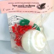 1960s Christmas Ornament Craft Kit Ribbon Fabric Flowers Clearance