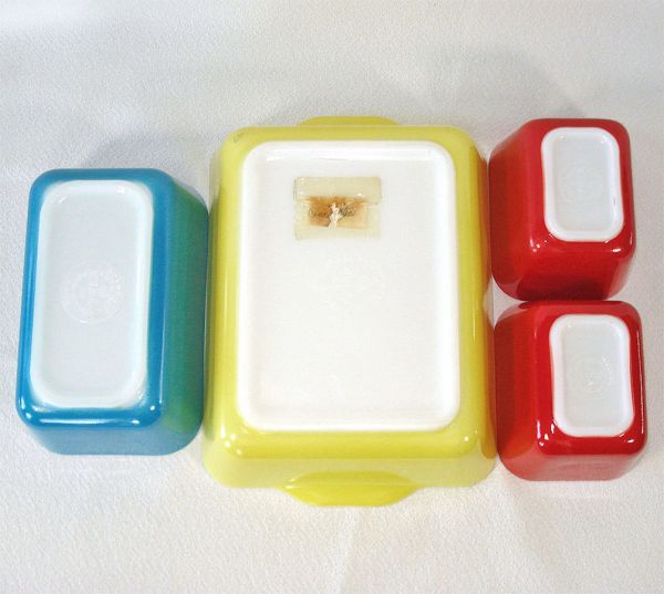 Pyrex Primary Colors Refrigerator Dishes Set Complete #7