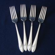 Queen Bess Oneida 4 Silverplate Dinner Forks Clearance