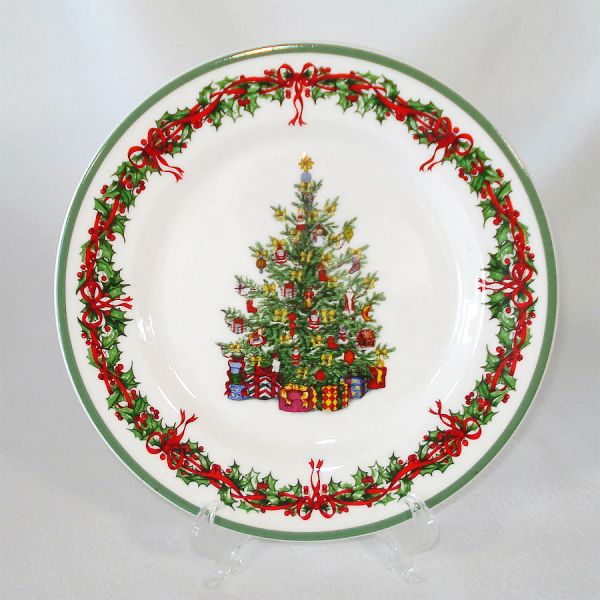 Christopher Radko 4 Christmas Salad Plates Mint #2