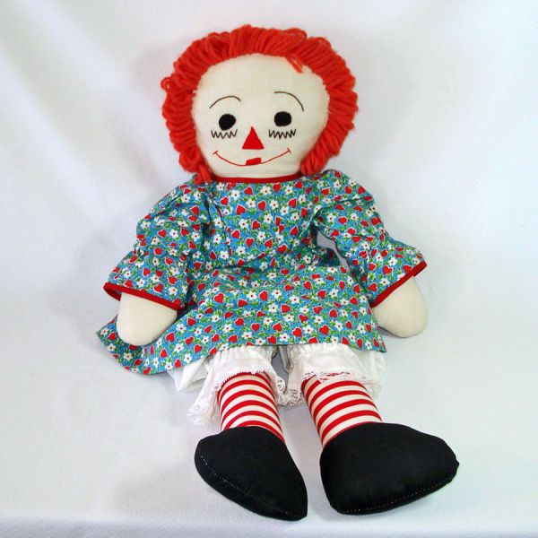 Hand Made Cloth Raggedy Ann Doll 25 Inches #2