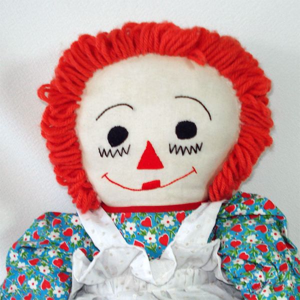 Hand Made Cloth Raggedy Ann Doll 25 Inches #3