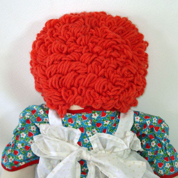 Hand Made Cloth Raggedy Ann Doll 25 Inches #4