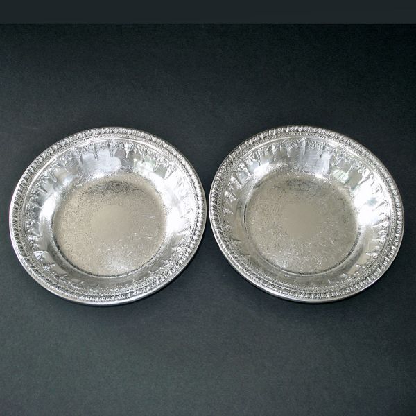 Reed & Barton Riviera Silverplate Pair Bon Bon Bowls Clearance