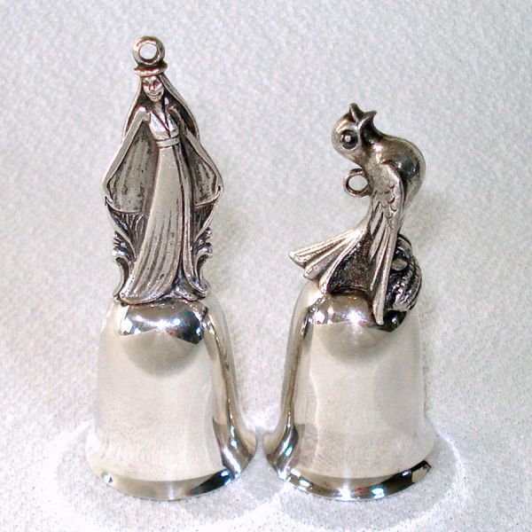 Reed Barton Silverplate 12 Days Christmas Bells Ladies Bird #3