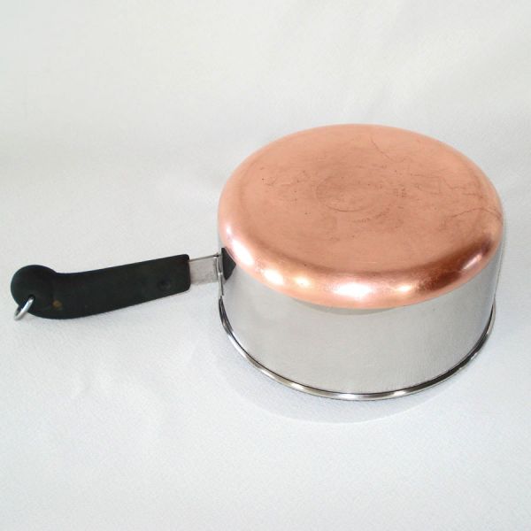 Revere Copper Bottom 2 Quart Saucepan Plus Boiler Insert #5