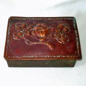 Arts and Crafts Copper Hand Wrought Wood Lined Box