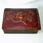 Arts and Crafts Copper Hand Wrought Wood Lined Box Clearance