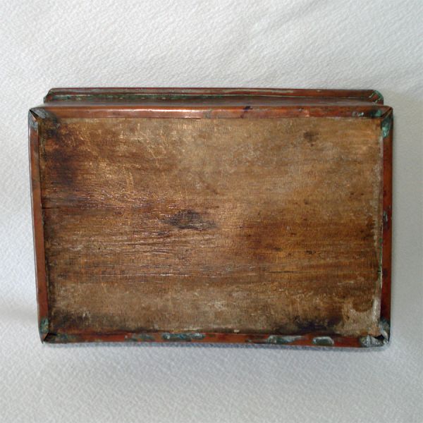 Arts and Crafts Copper Hand Wrought Wood Lined Box #4