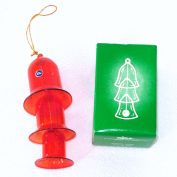 Nested Triple Red Glass Bells of Christmas Ornament