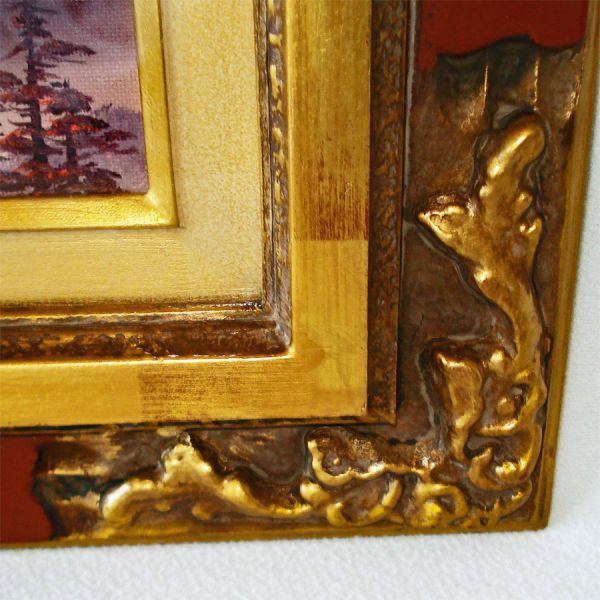 Framed Mount Fuji Painting 16 by 13 Inches #2