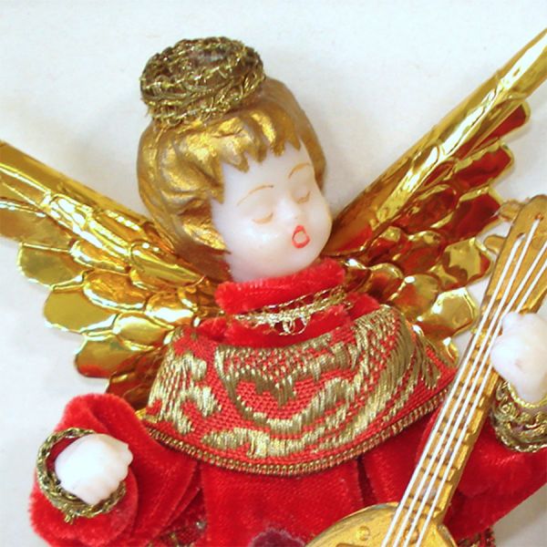 Koestel Christmas Angel With Mandolin Tree Topper in Box #5