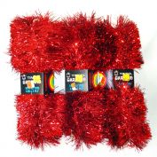 National Tinsel 3 Packs Red Christmas Tinsel Garland