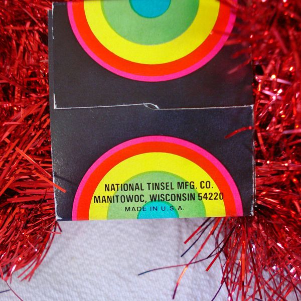 National Tinsel 3 Packs Red Christmas Tinsel Garland Clearance #2