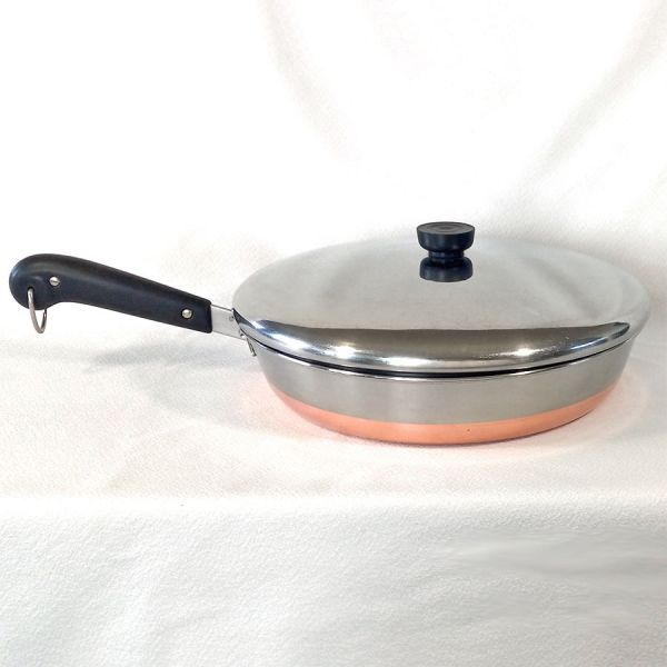 Revere Copper Clad Stainless 12 Inch Covered Skillet #2