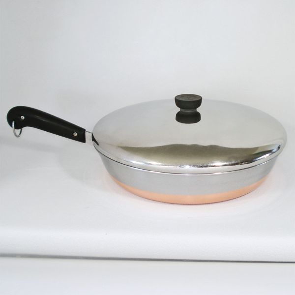 Revere Copper Clad Stainless 12 Inch Covered Skillet #2