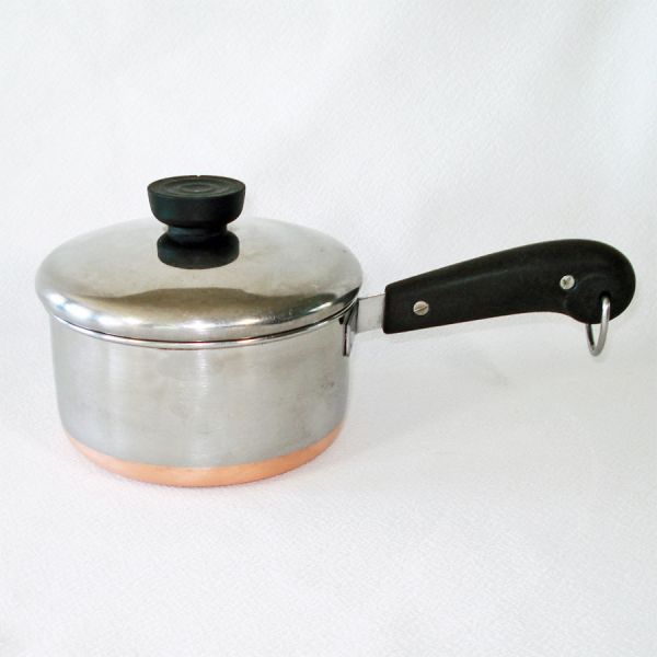 Revere Ware Copper Clad Stainless Steel 1 Quart Covered Saucepan #2