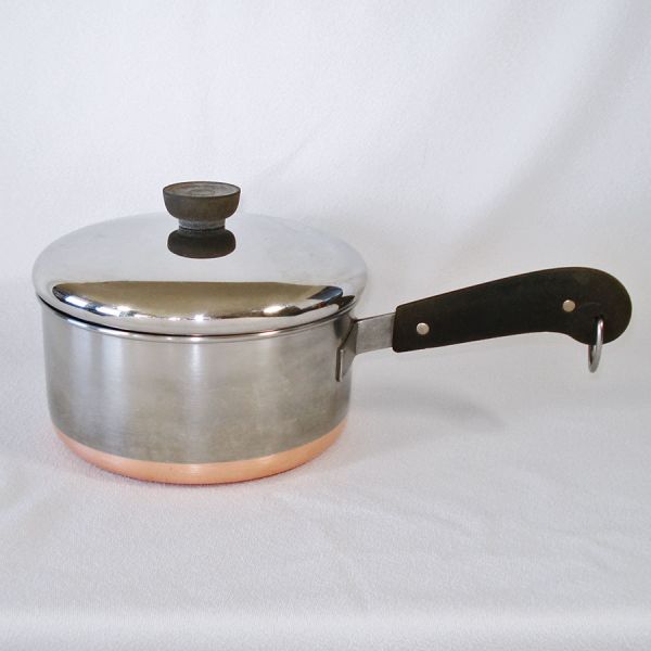 Revere Ware Copper Clad Stainless Steel 2 Qt Covered Saucepan