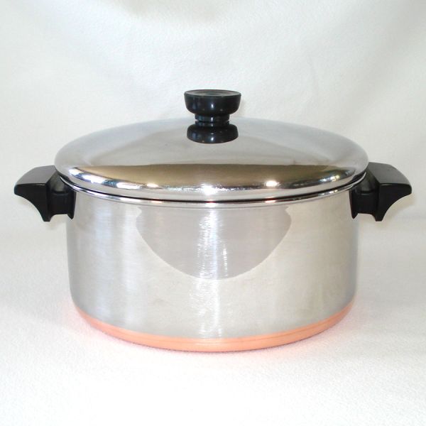 Revere Ware Copper Clad Stainless Steel Covered 4.5 Qt Sauce Pot