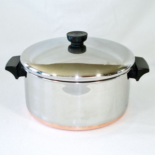 Revere Ware Copper Clad Stainless Steel Covered 4.5 Qt Sauce Pot #2
