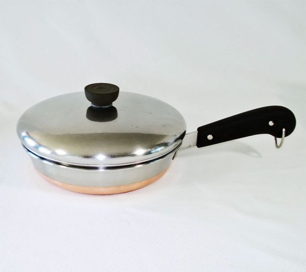 Revere Ware Copper Clad Egg Poaching Insert Plus Lid, Skillet #5