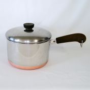 Revere 3 Quart Copper Clad Stainless Covered Saucepan