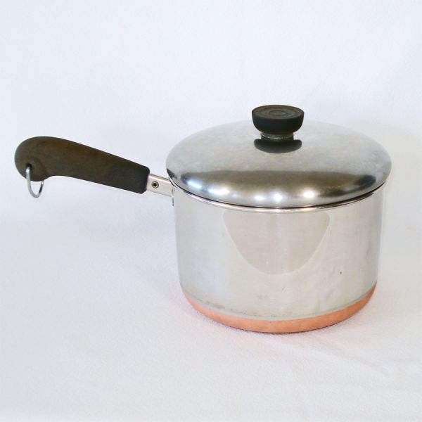 Revere 3 Quart Copper Clad Stainless Covered Saucepan #2
