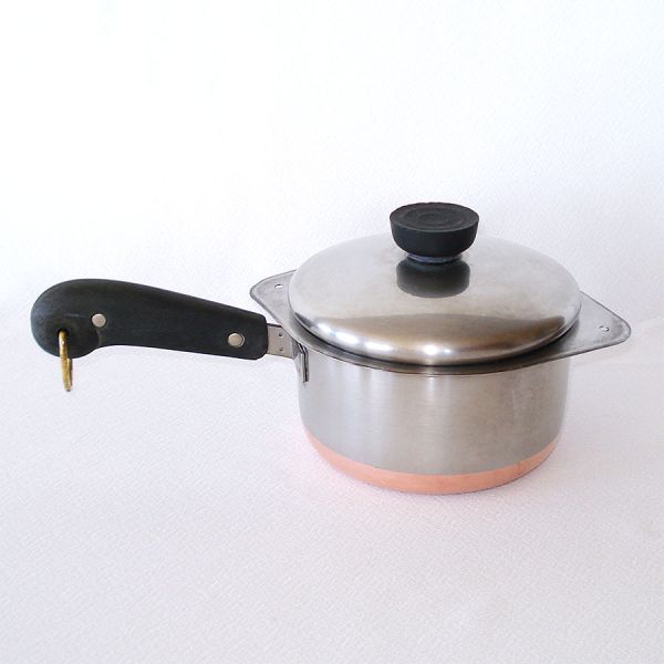 Revere Copper Clad Stainless 1 Qt Double Boiler Saucepan