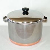 Revere Ware Copper Bottom Pre-War 6 Quart Covered Stockpot