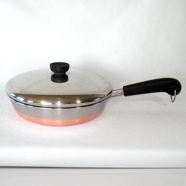 Revere Ware Copper Clad Stainless 9 Inch Covered Skillet #2