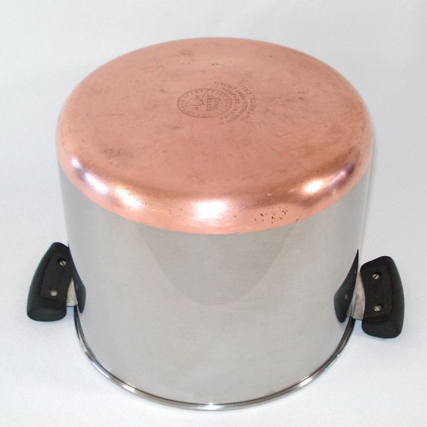 Revere Ware Copper Clad Stainless Steel 8 Quart Covered Stock Pot #4