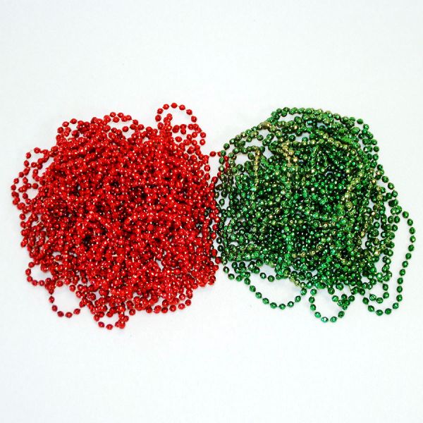 Red and Green Fused Bead Garland 70 Feet for Christmas or Crafts